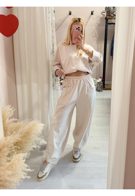 Pantaloni balloon MINIMAL beige