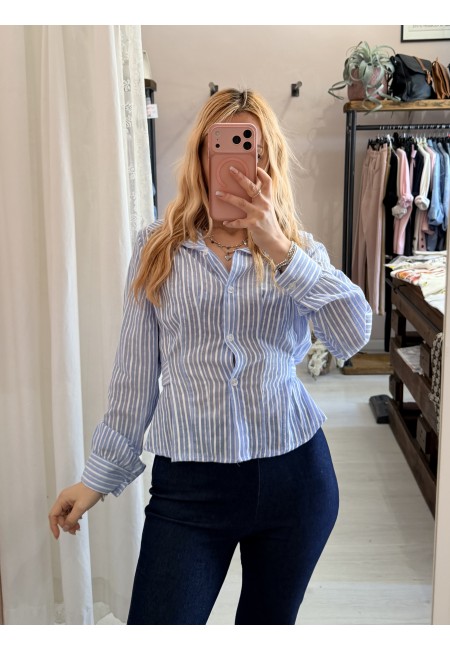 Camicia FIOCCO nella schiena a righe azzurra