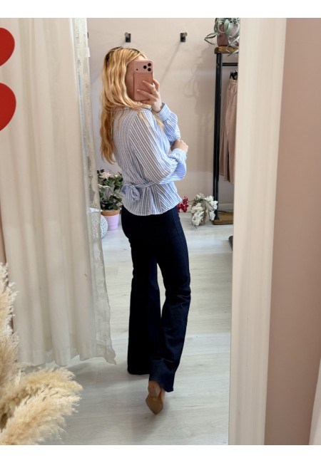 Camicia FIOCCO nella schiena a righe azzurra