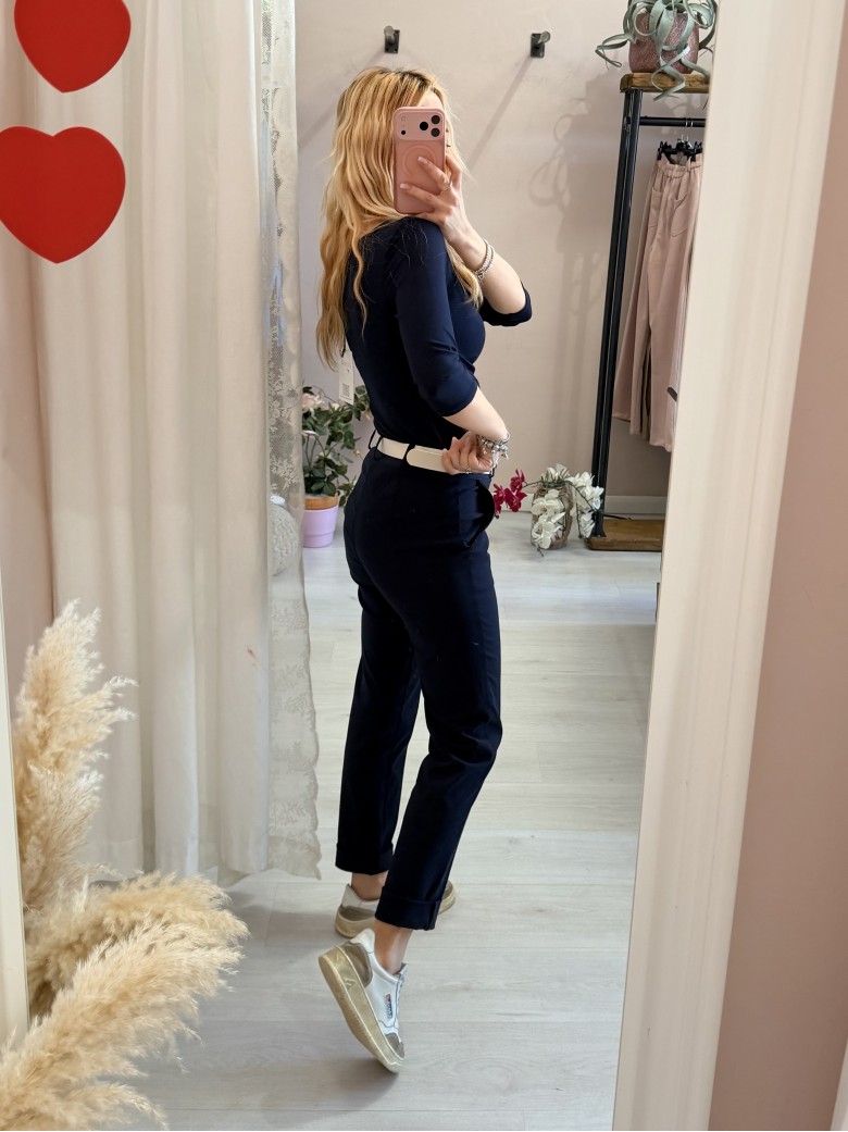 Pantaloni a sigaretta blu