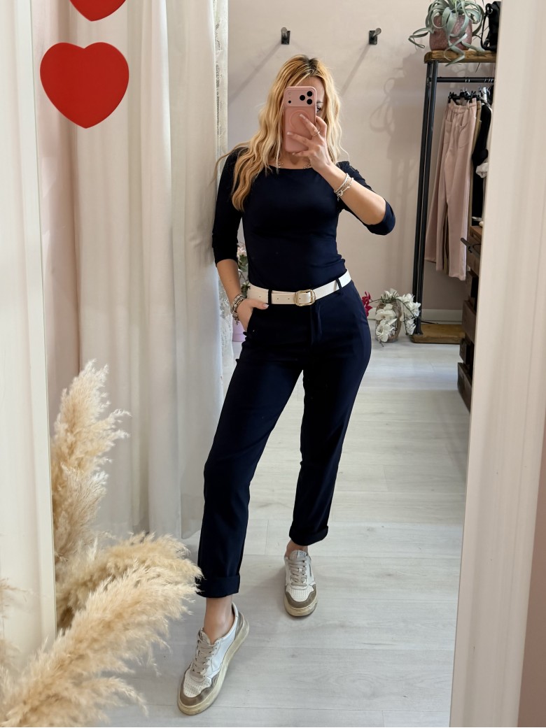 Pantaloni a sigaretta blu