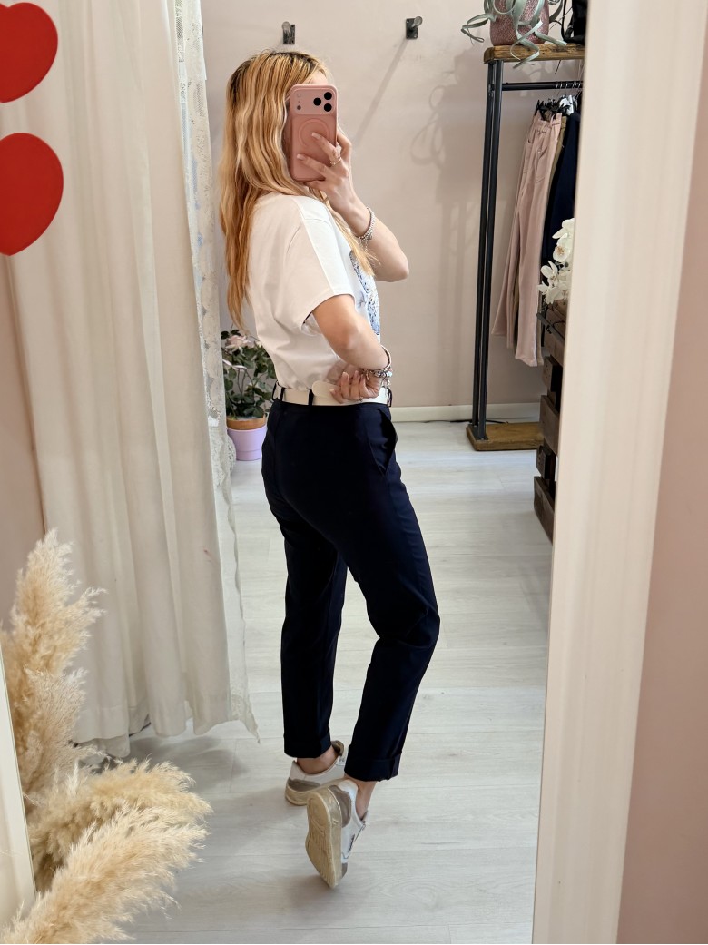 Pantaloni a sigaretta blu