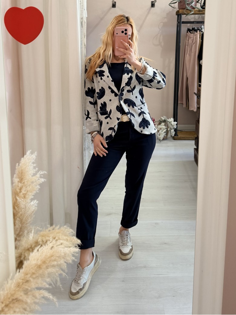 Pantaloni a sigaretta blu