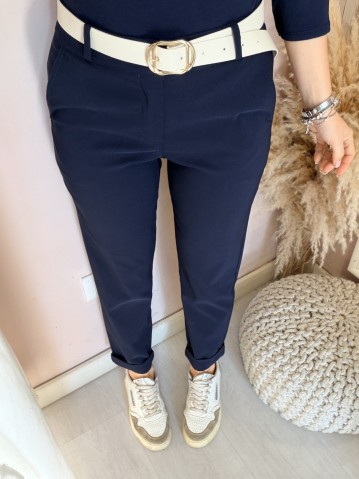 Pantaloni a sigaretta blu