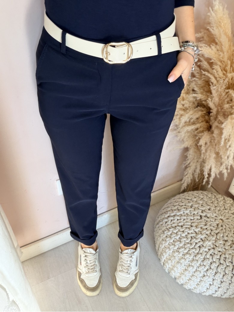 Pantaloni a sigaretta blu