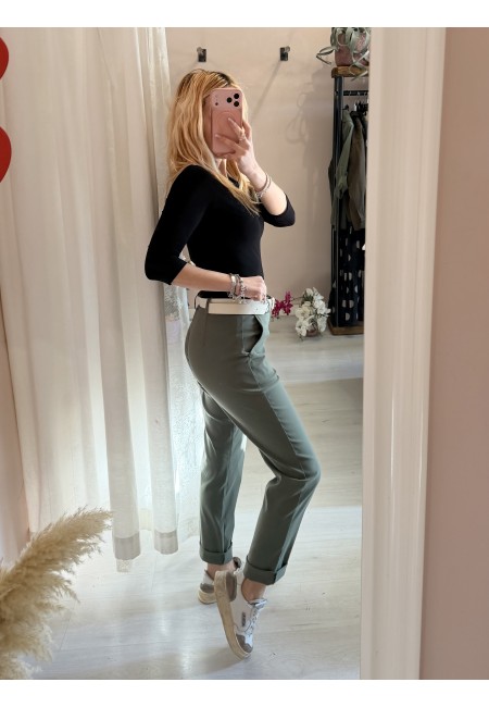 Pantaloni a sigaretta verdi