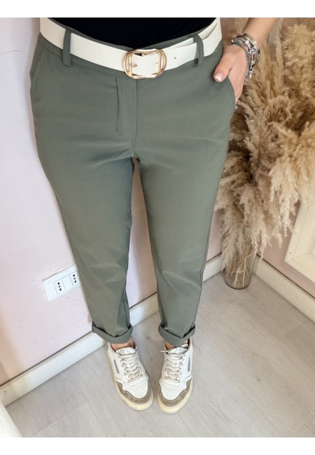 Pantaloni a sigaretta verdi