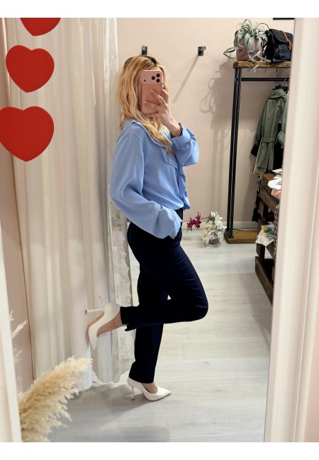 Completo tailleur giacca e pantalone blu