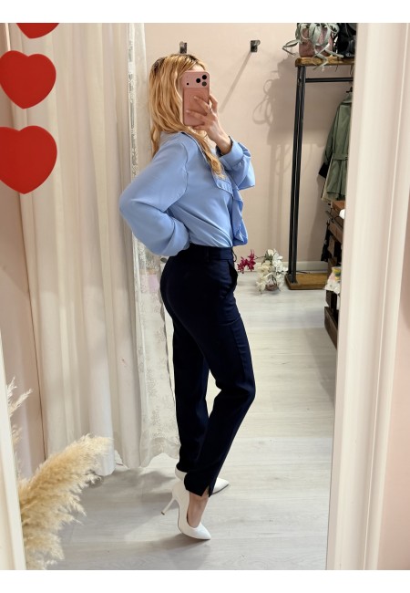 Completo tailleur giacca e pantalone blu