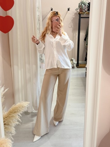 Camicia bottoncini morbida bianca 2