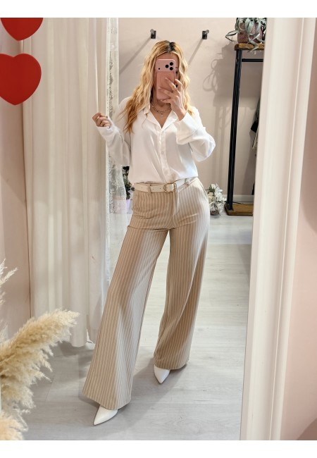 Camicia bottoncini morbida bianca