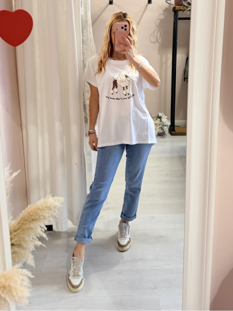 Maglia t shirt BARBONCINO my dog and i talk...