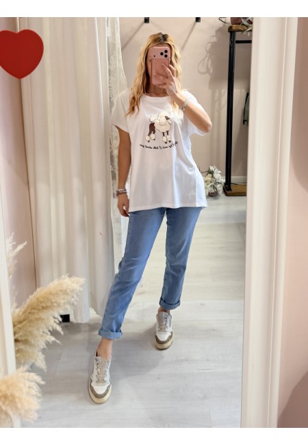 Maglia t shirt BARBONCINO my dog and i talk about you