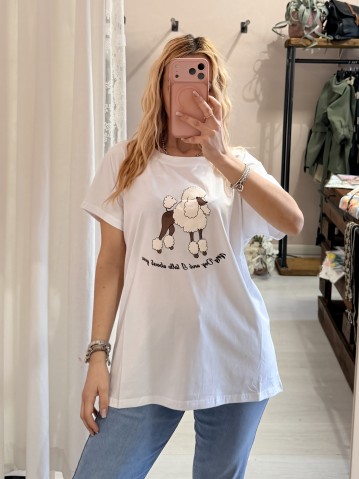Maglia t shirt BARBONCINO my dog and i talk about you