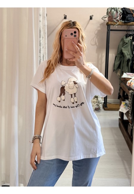 Maglia t shirt BARBONCINO my dog and i talk about you