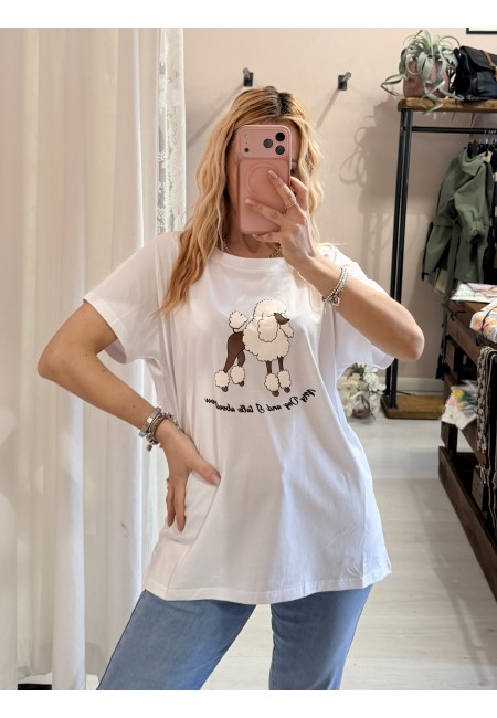 Maglia t shirt BARBONCINO my dog and i talk about you