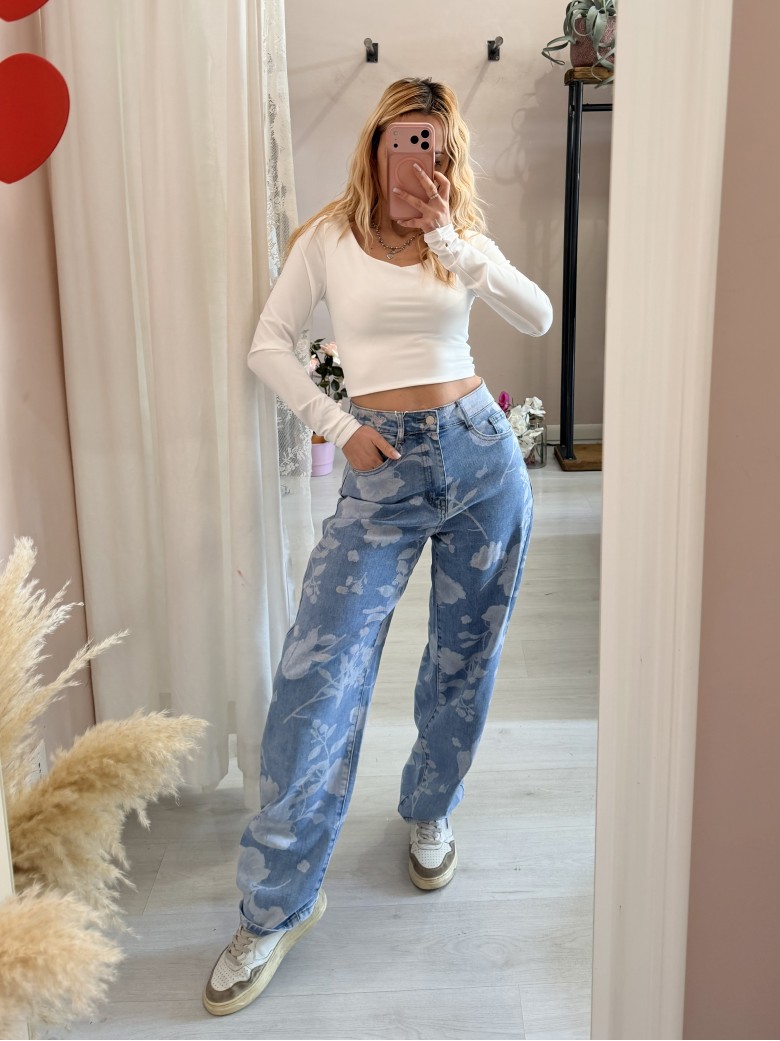 Jeans balloon floreali