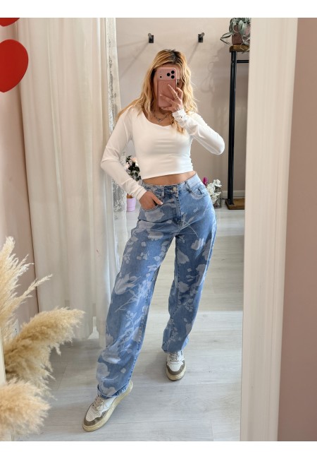 Jeans balloon floreali