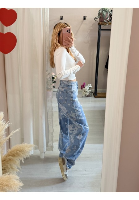 Jeans balloon floreali