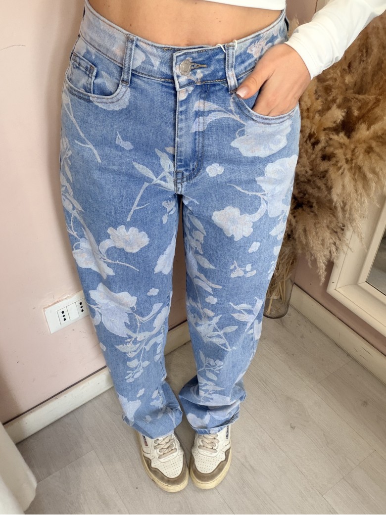Jeans balloon floreali