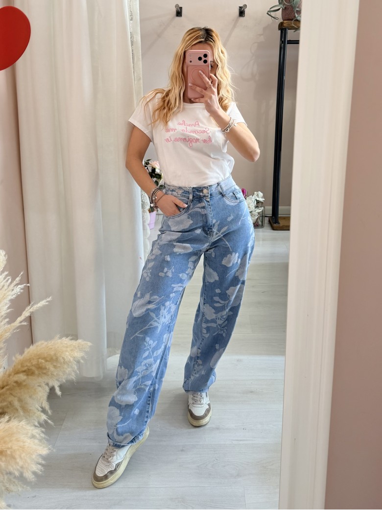 Jeans balloon floreali