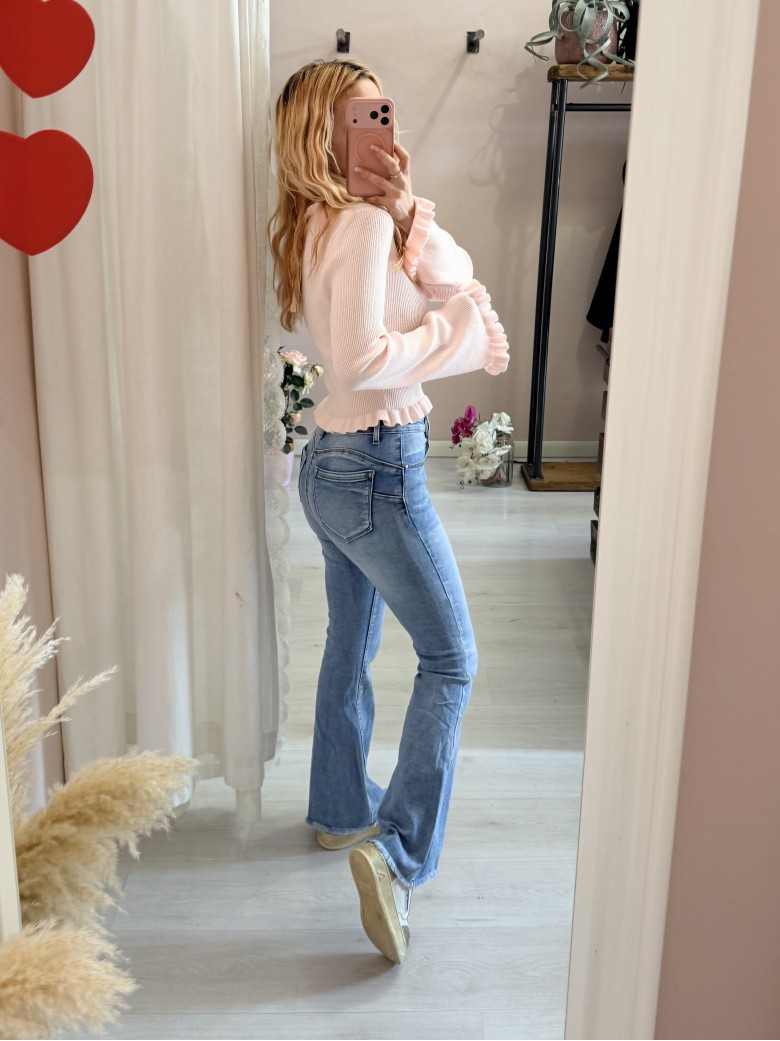 Jeans a ZAMPA push up sfrangiati