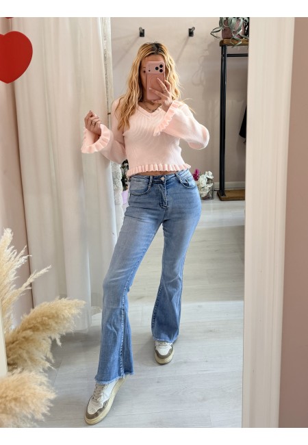 Jeans a ZAMPA push up sfrangiati