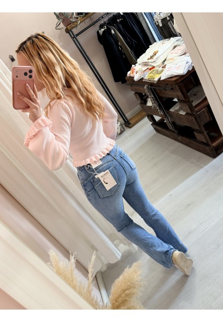 Jeans a ZAMPA push up sfrangiati