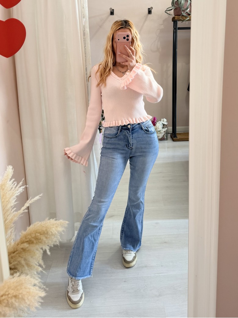 Jeans a ZAMPA push up sfrangiati