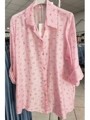 Camicia rosa fiorellini