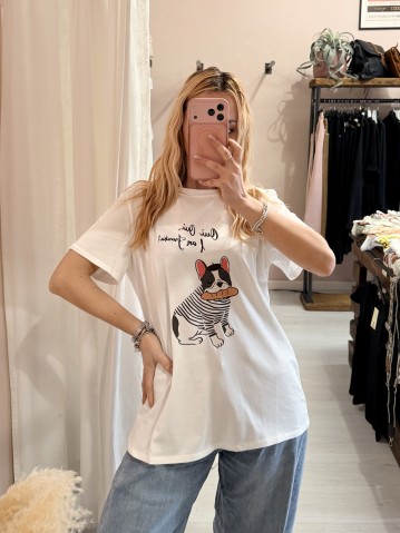 Maglia t shirt BULLDOG FRANCESE