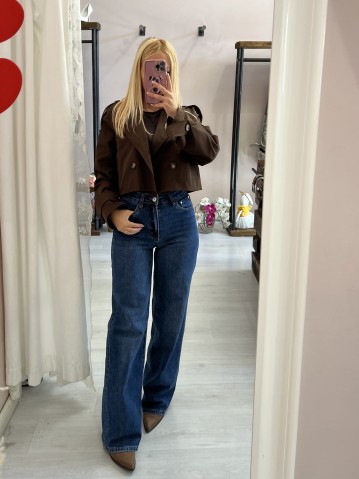 Giacca TRENCH corto marrone 2