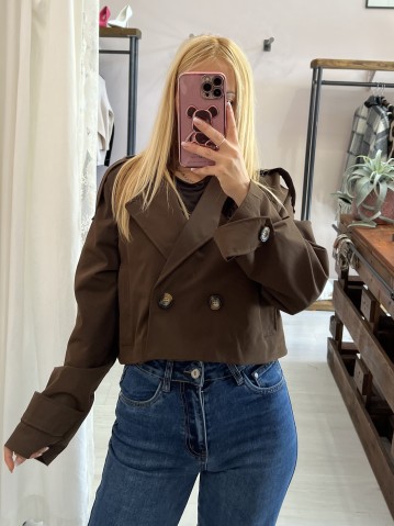 Giacca TRENCH corto marrone