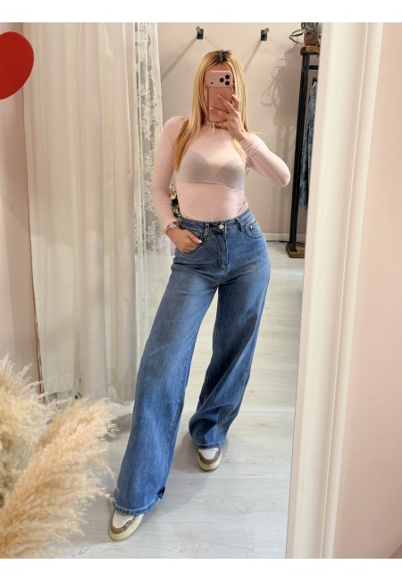 Maglia misto seta rosa