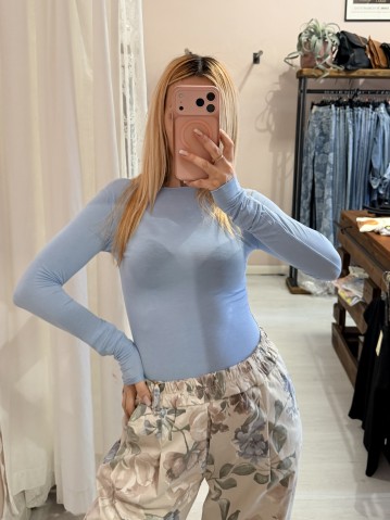 Maglia misto seta azzurra 2