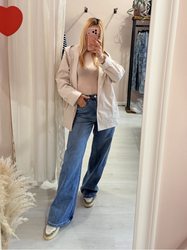 Giubbino trench impermeabile beige