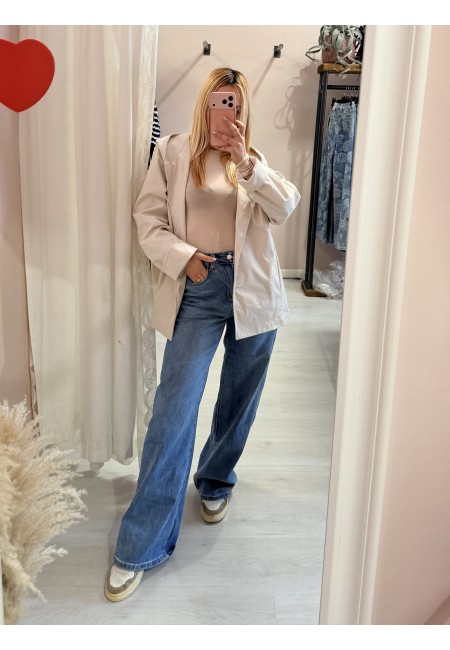 Giubbino trench impermeabile beige