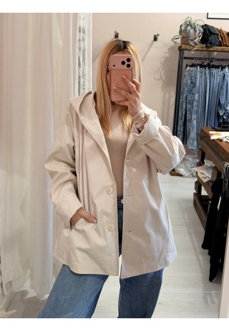 Giubbino trench impermeabile beige