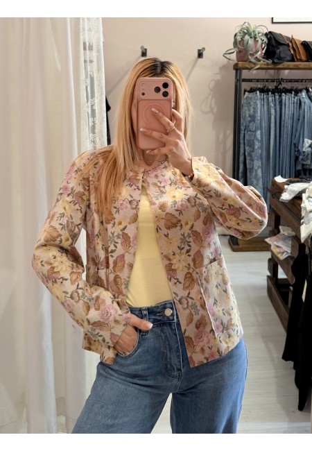 Giacchina floreale gialla