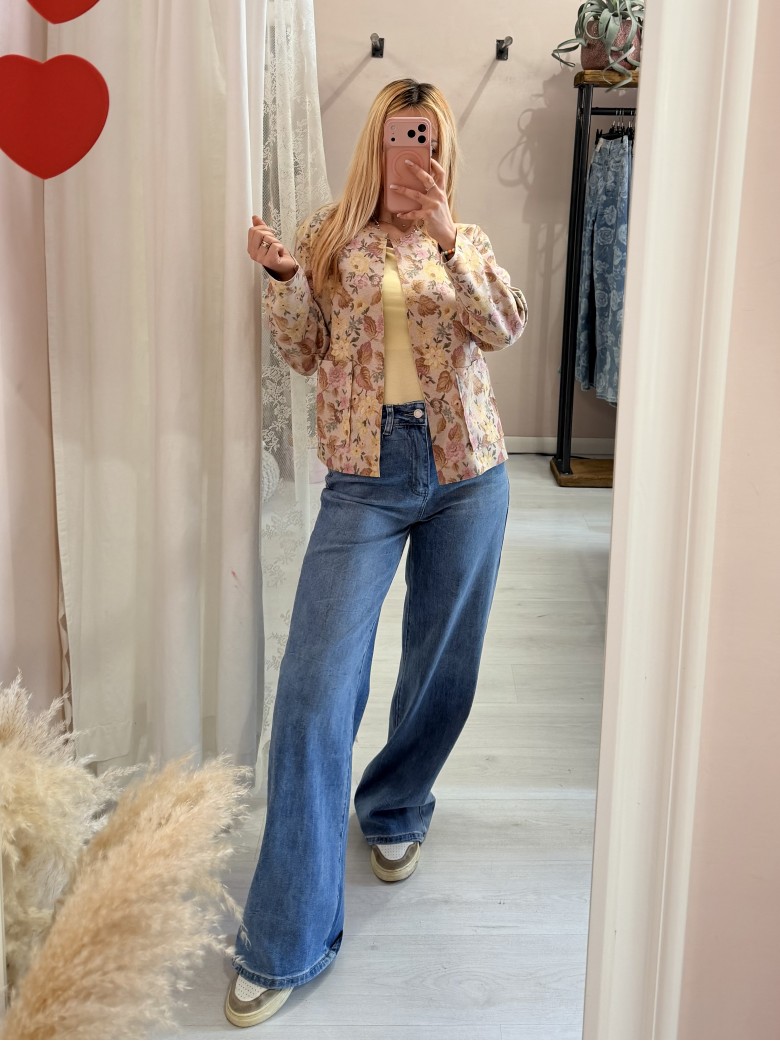 Giacchina floreale gialla