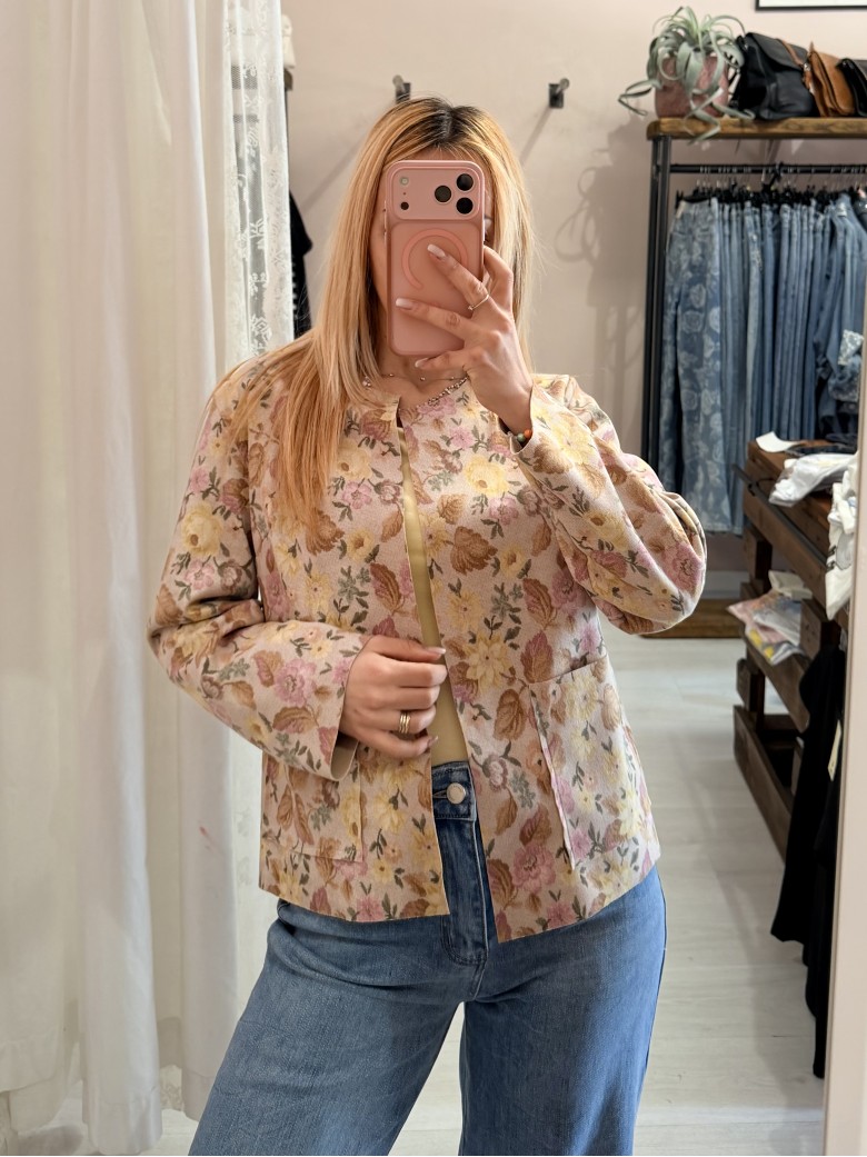 Giacchina floreale gialla