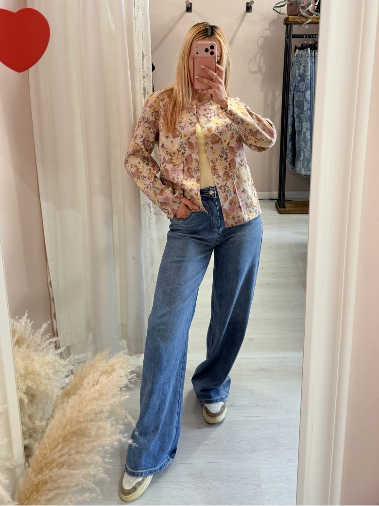 Giacchina floreale gialla