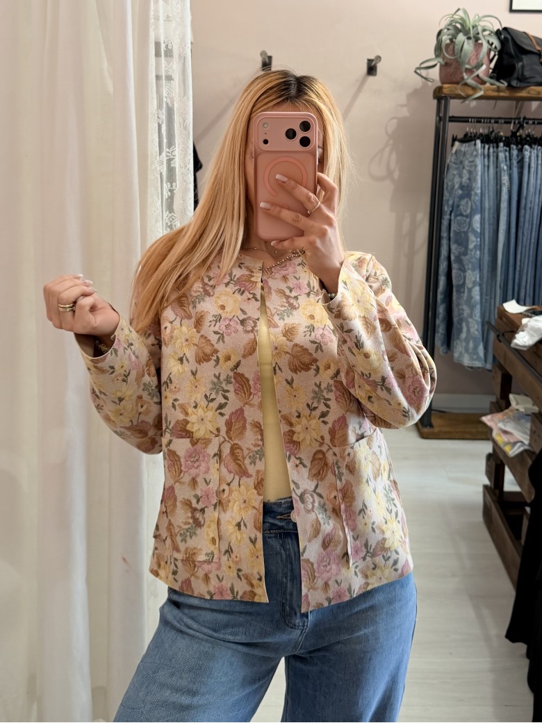 Giacchina floreale gialla