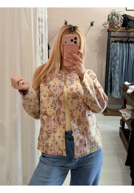 Giacchina floreale gialla