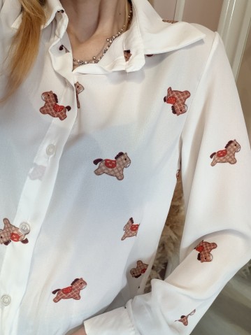 Camicetta fantasia cavallini