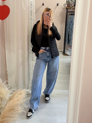 Piumino smanicato nero 2