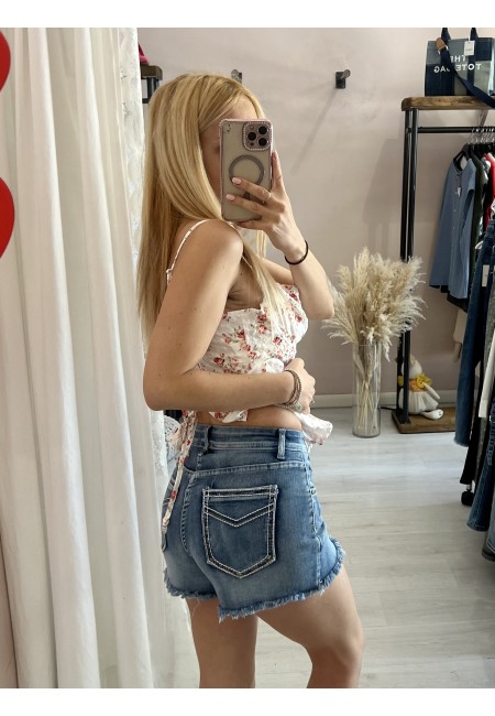 Pantaloncini shorts di jeans strappetti