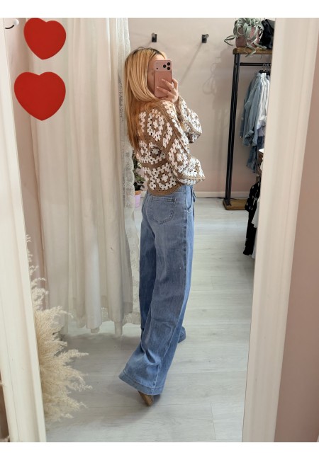 Maglia crochet biscotto