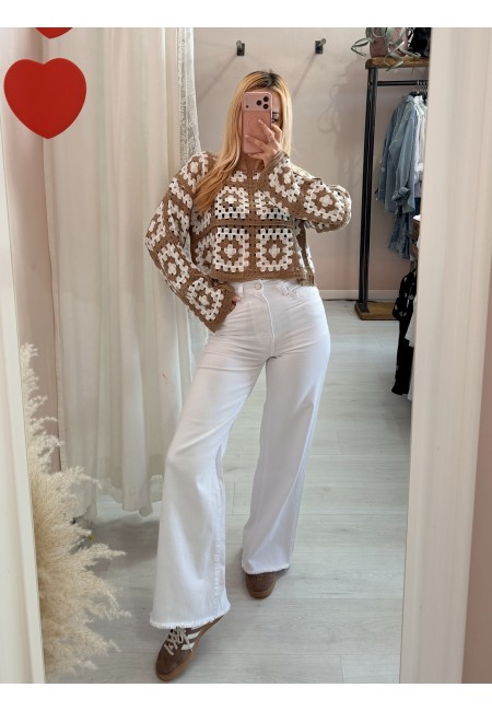 Maglia crochet biscotto