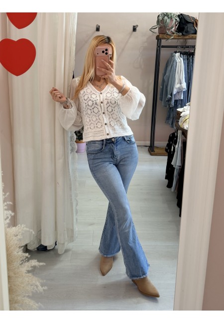 Jeans a ZAMPA push up sfrangiati